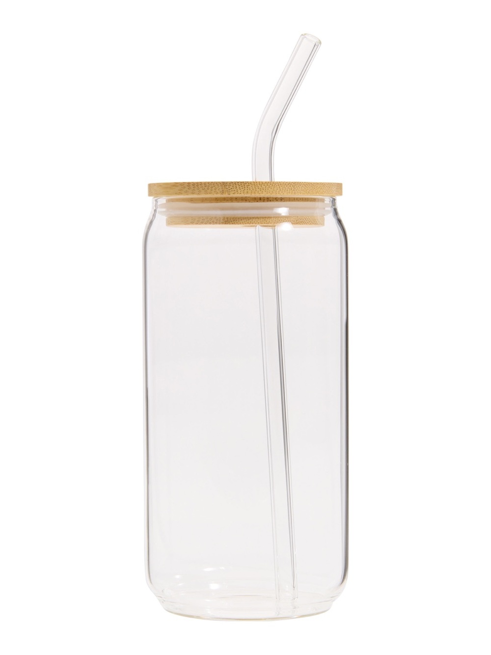 Glass Tumbler Bamboo Lid & Straw NIP Eco Friendly Reusable Summer Coffee Cocktai